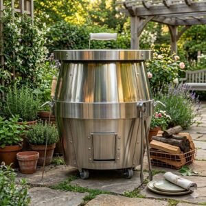 SS4 - Hammered Barrel Charcoal tandoor