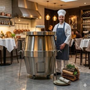 SS3 - Hammered Barrel Charcoal tandoor