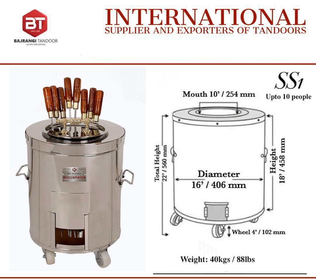 SS1 Deluxe - (Medium Home Tandoori Clay Oven)