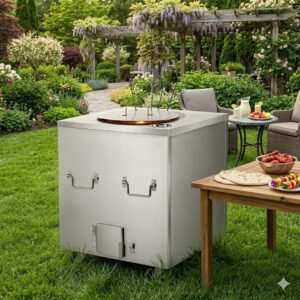 Stainless Steel Extra Large Square Charcoal Tandoor